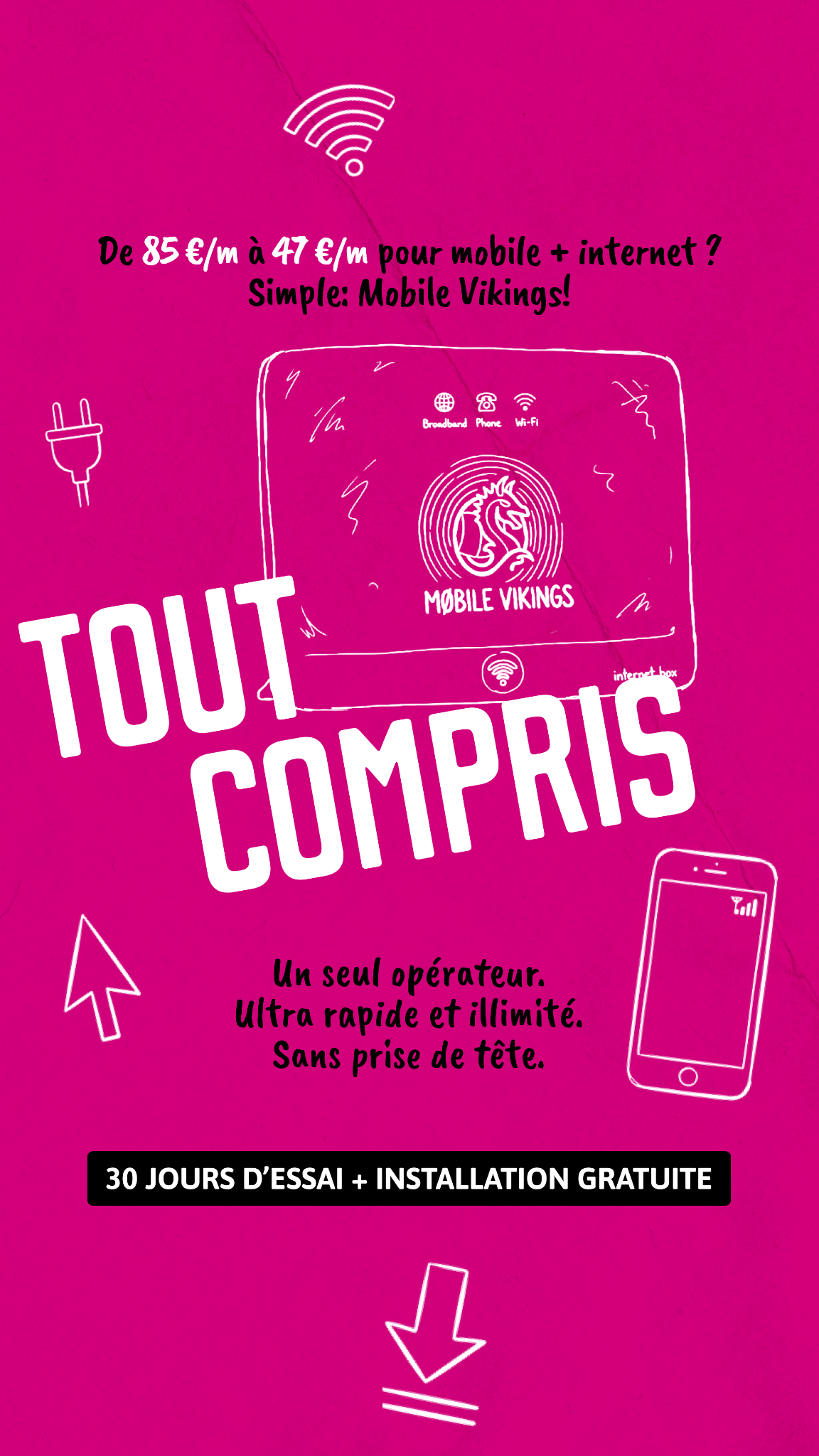 Mobile Vikings Facebook ad