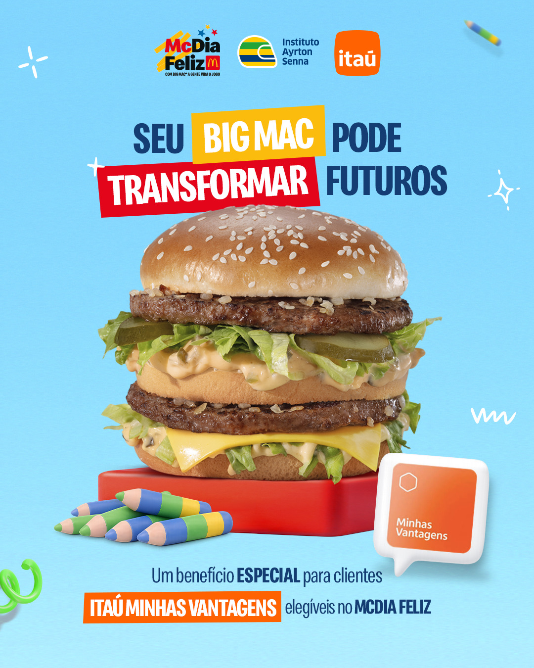 Instituto Ayrton Senna Facebook ad: Seu Big Mac pode transformar futuros.