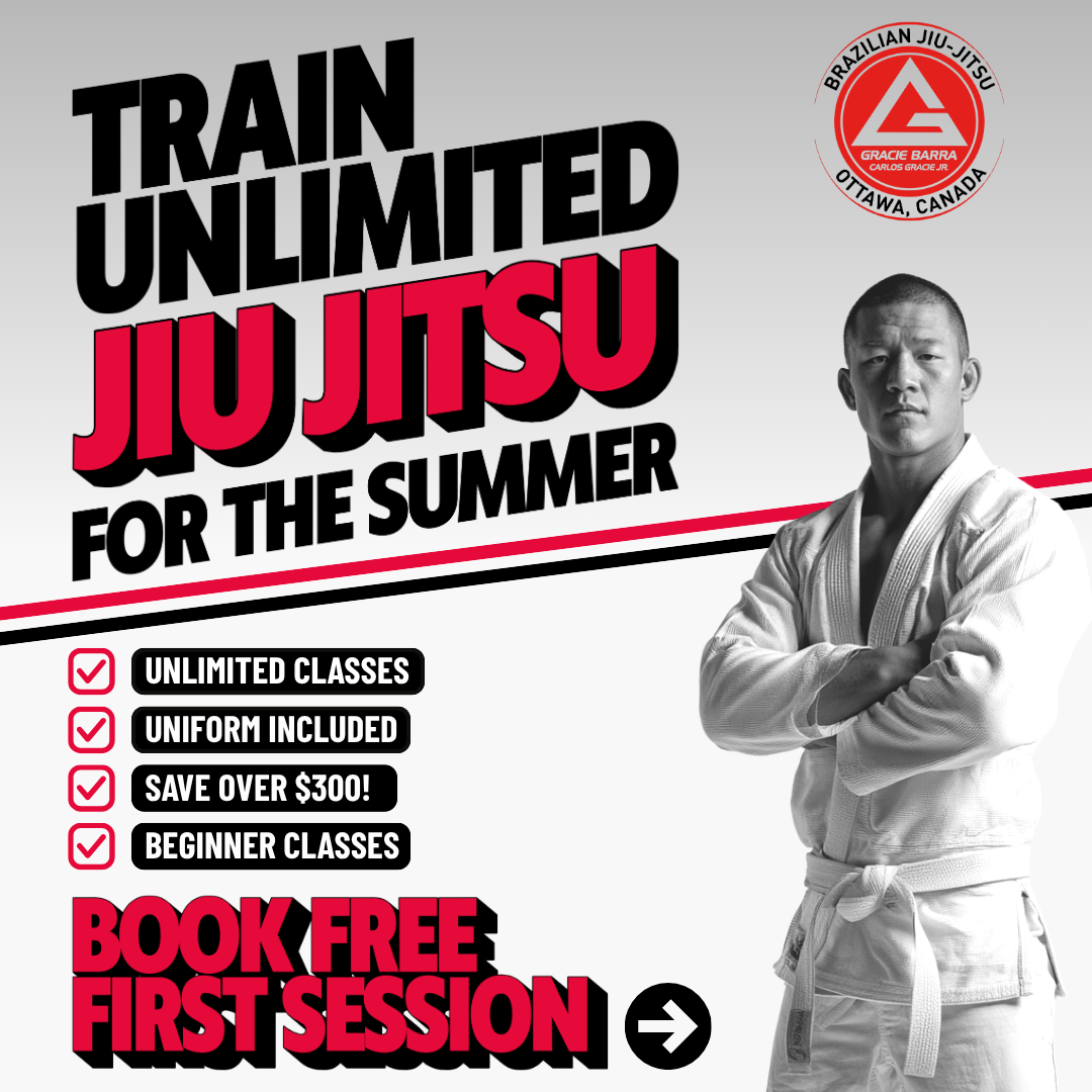 Gracie Barra Ottawa Facebook ad: BOOK YOUR FREE FIRST SESSION
