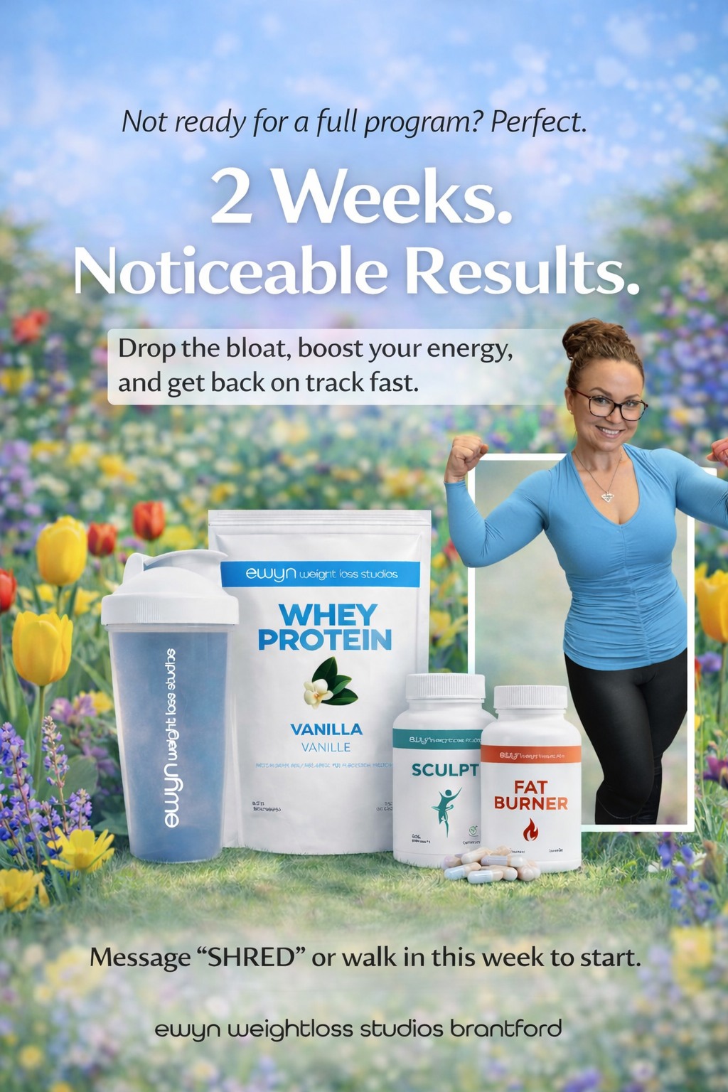 Ewyn Weight Loss Studios Brantford Facebook ad: You don’t need 3 months.