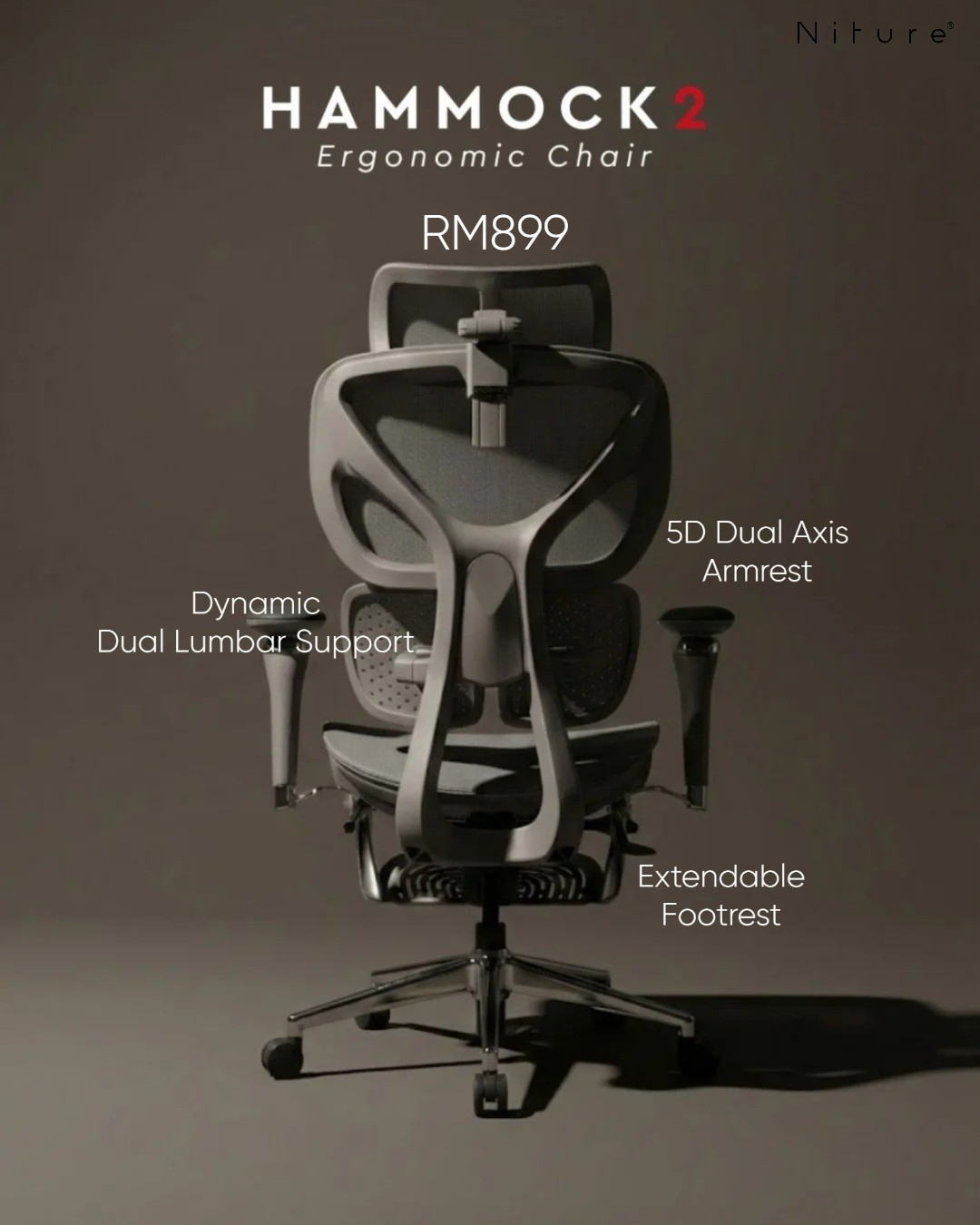 Niture Facebook ad: Malaysia No.1 Ergonomic Specialist
