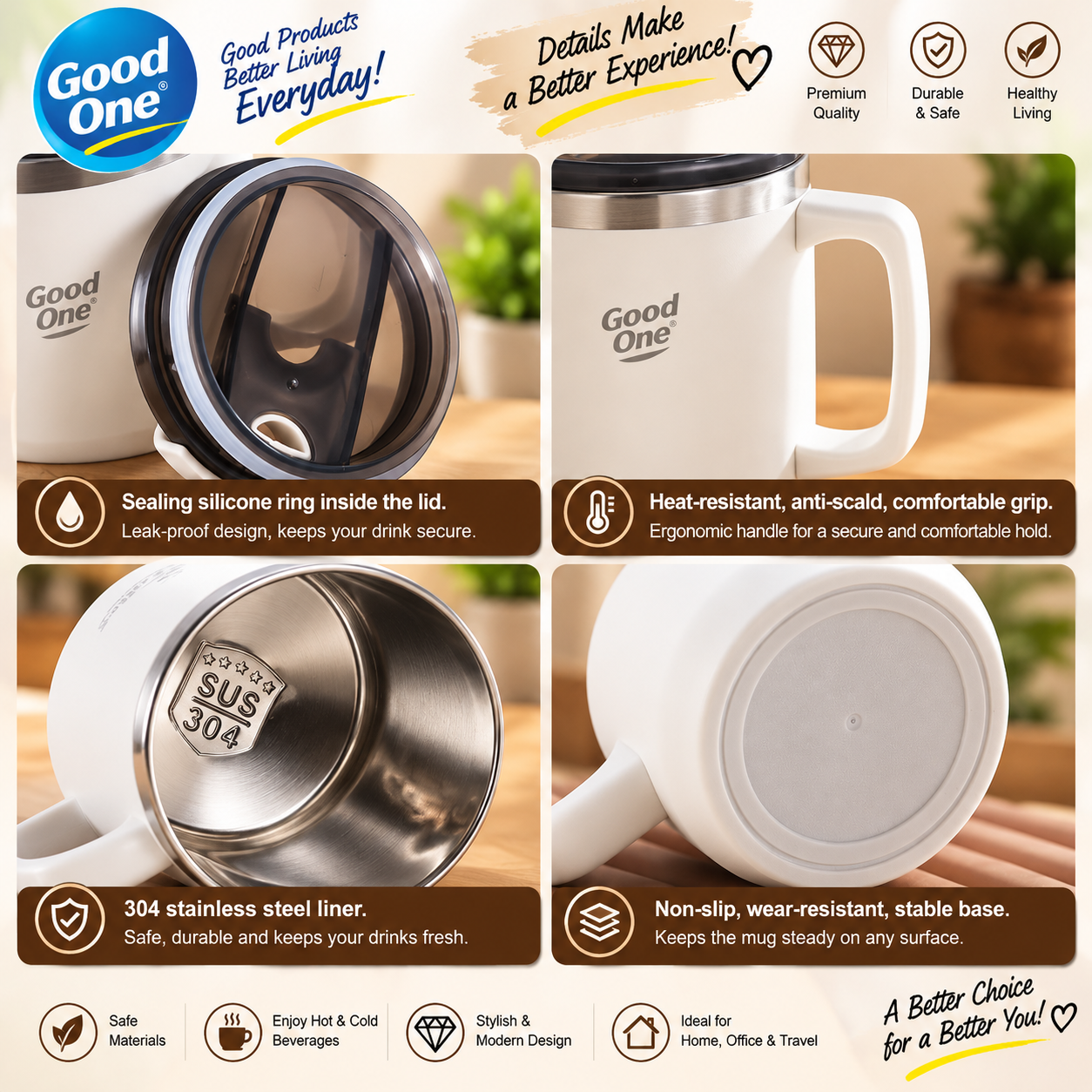 Good One BD Facebook ad: 304 Stainless Steel Insulated Mug, বিশেষ ছাড়ে
