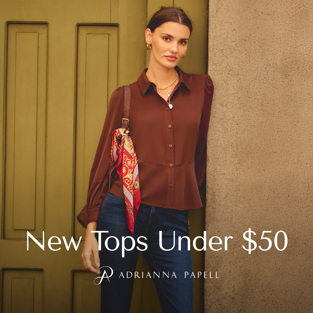 Adrianna Papell Facebook ad: Fresh for fall.