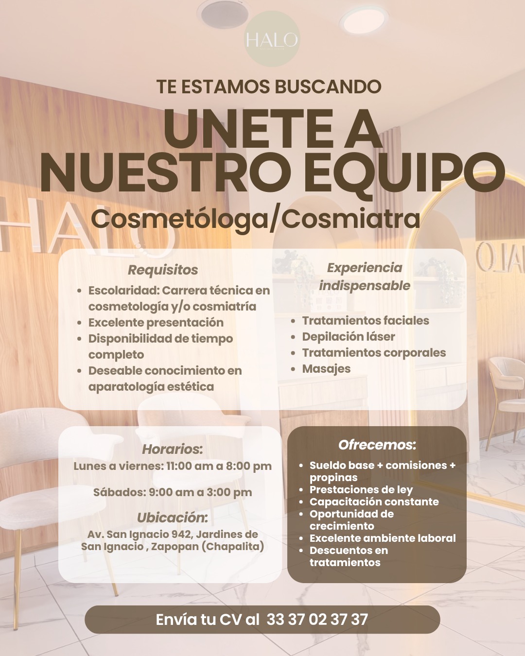 Dra. Valeria Carrillo Facebook ad: En HALO estamos creciendo… y queremos que seas…