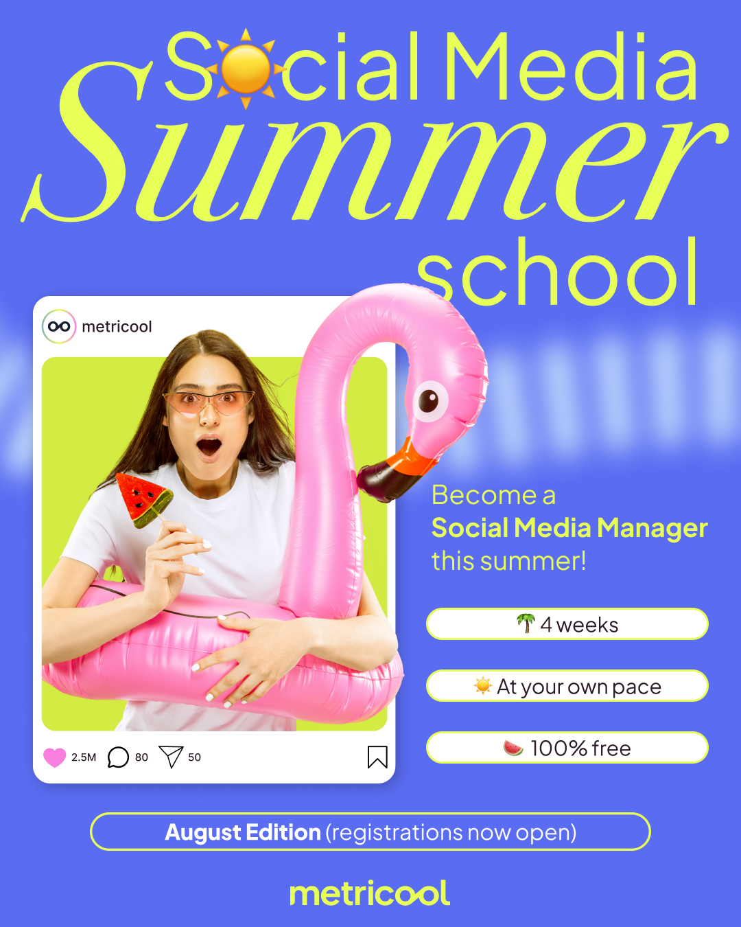 Metricool Facebook ad