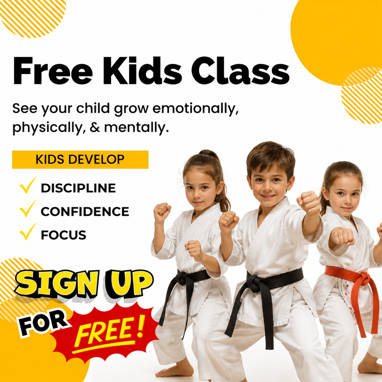 Hotshot Athletic Martial Arts Facebook ad