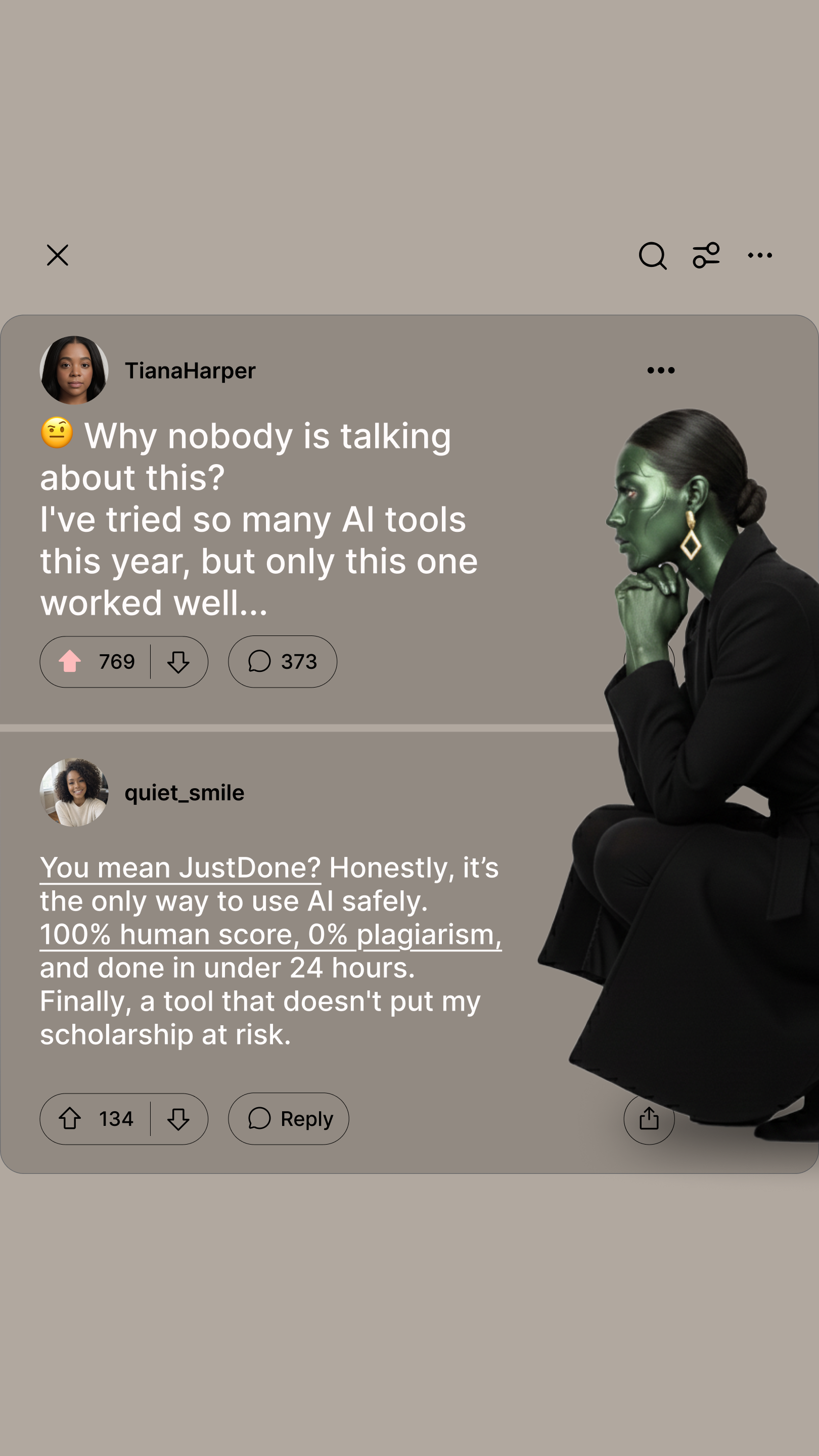 JustDone Facebook ad