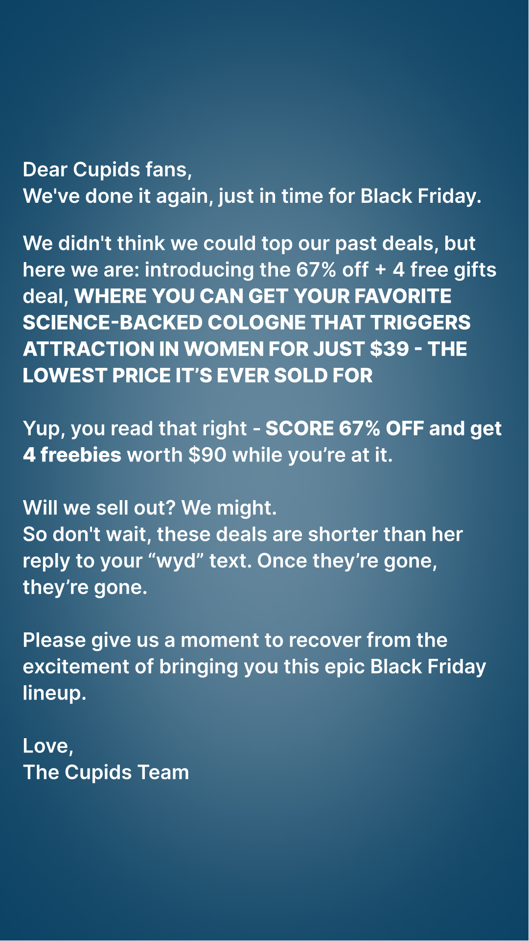 Try Cupids Facebook ad