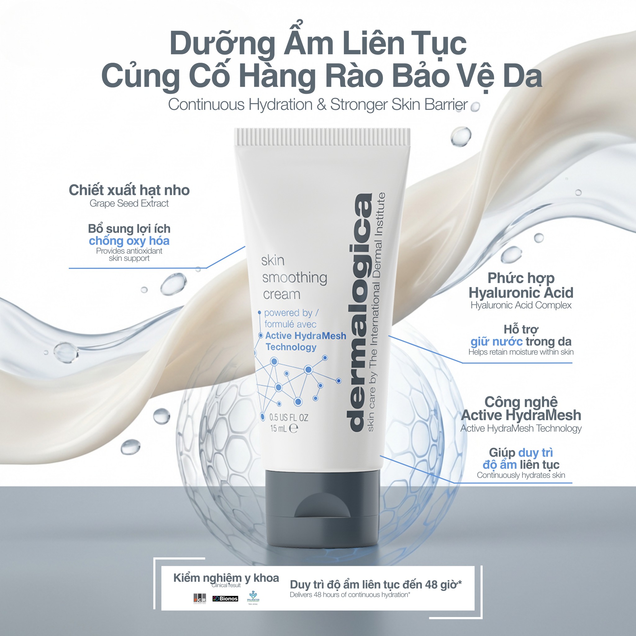 Dermalogica Vietnam Facebook ad: Skin Smoothing Cream giúp duy trì độ ẩm…