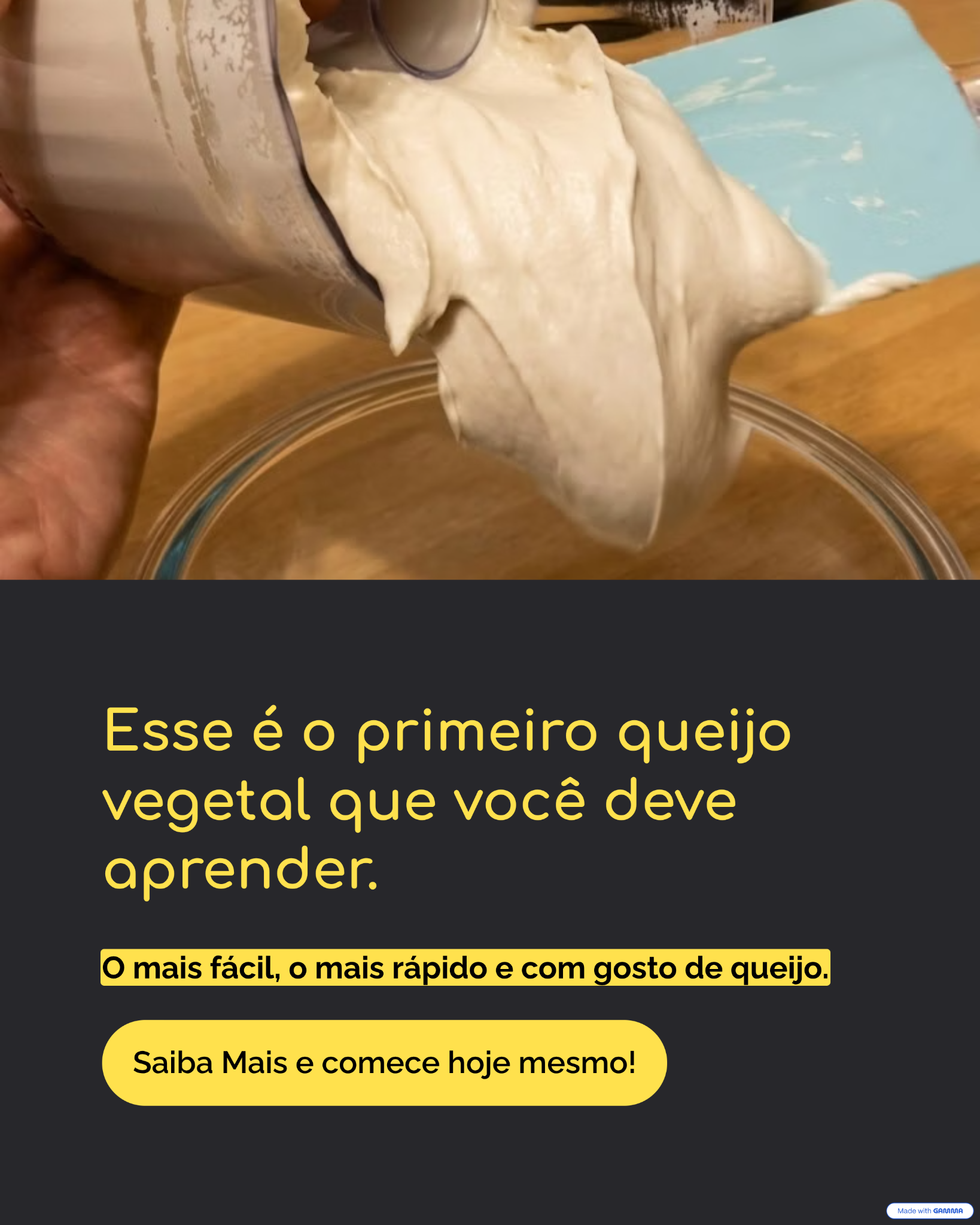 Vegan Cheese Lover Facebook ad: Queijo Vegetal Cremoso - sua solução