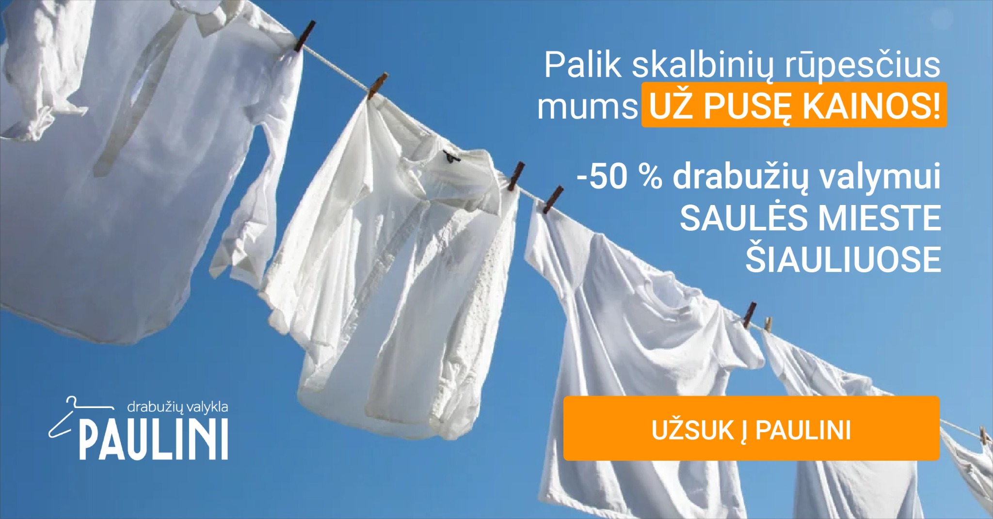 Paulini - drabužių valykla Facebook ad