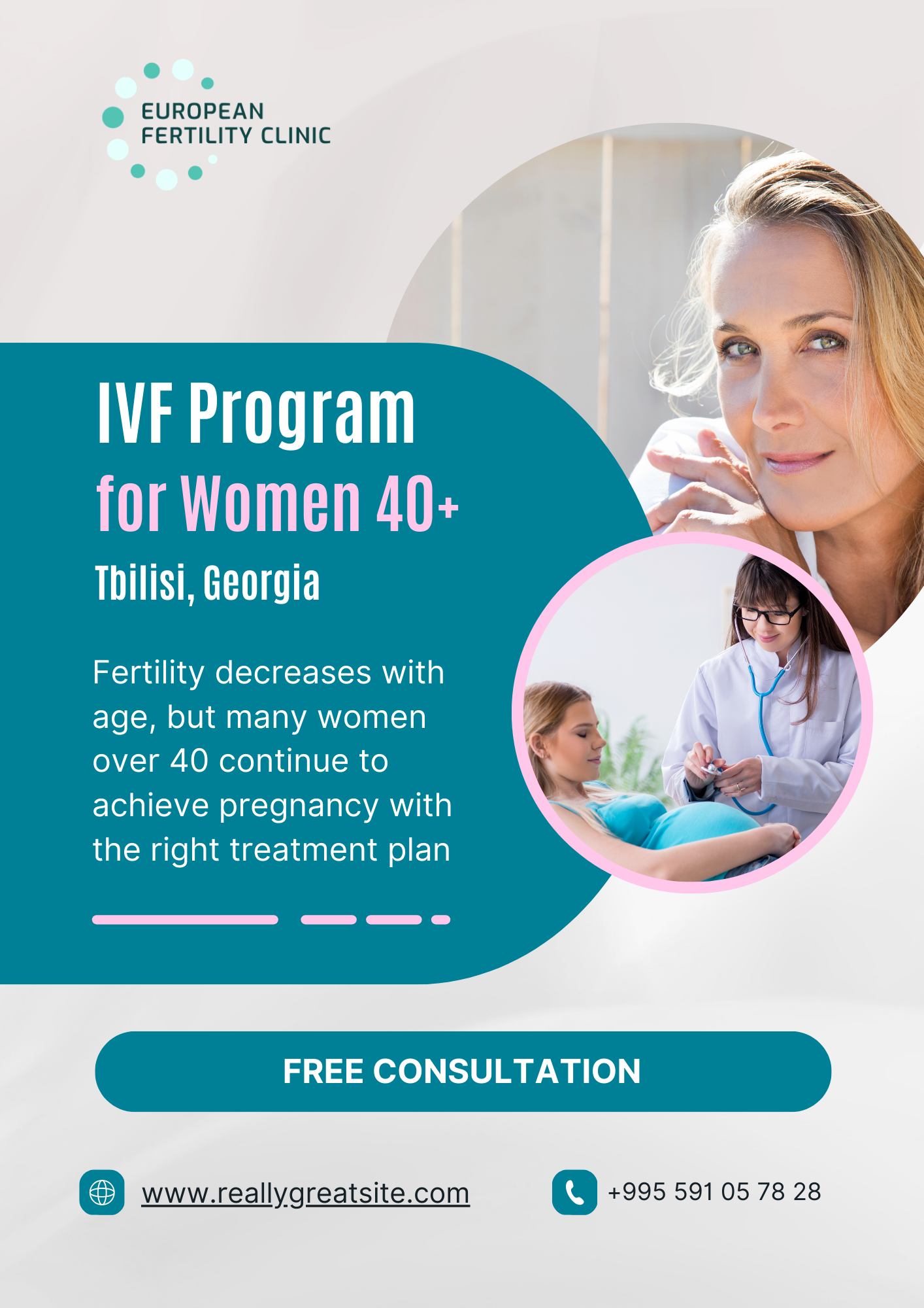 EFC worldwide Facebook ad: High-success IVF at the European Fertility Clinic
