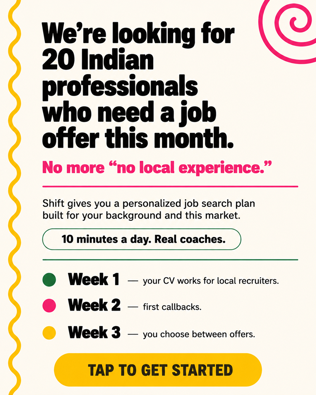 Shift - Transform Your Career Facebook ad