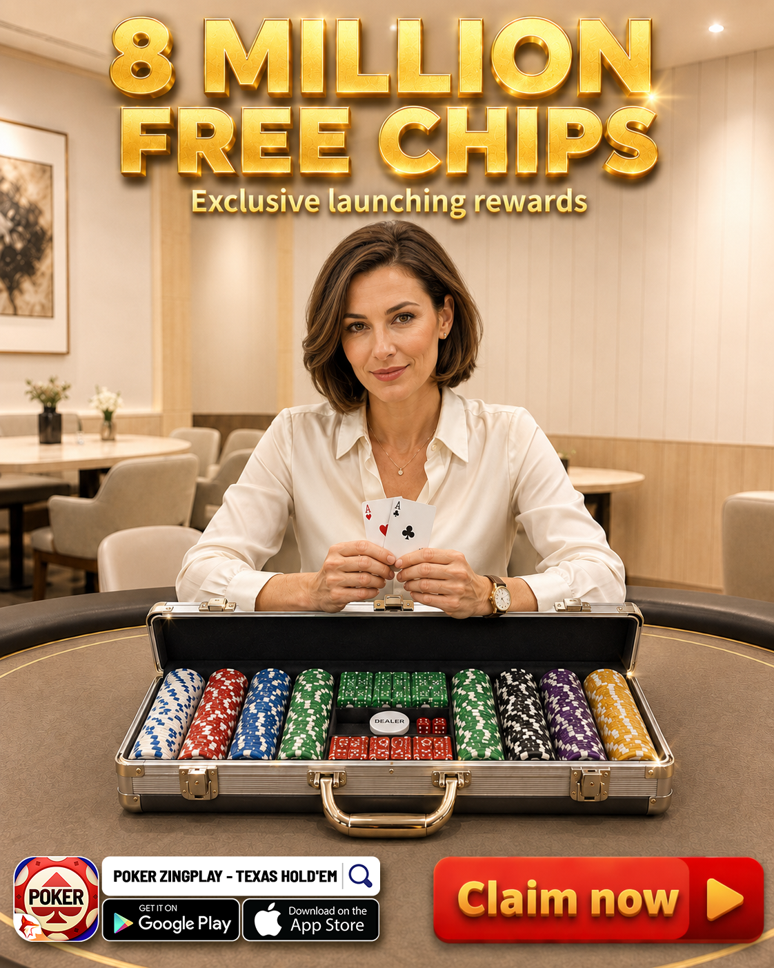 Poker ZingPlay - Texas Hold'em Facebook ad