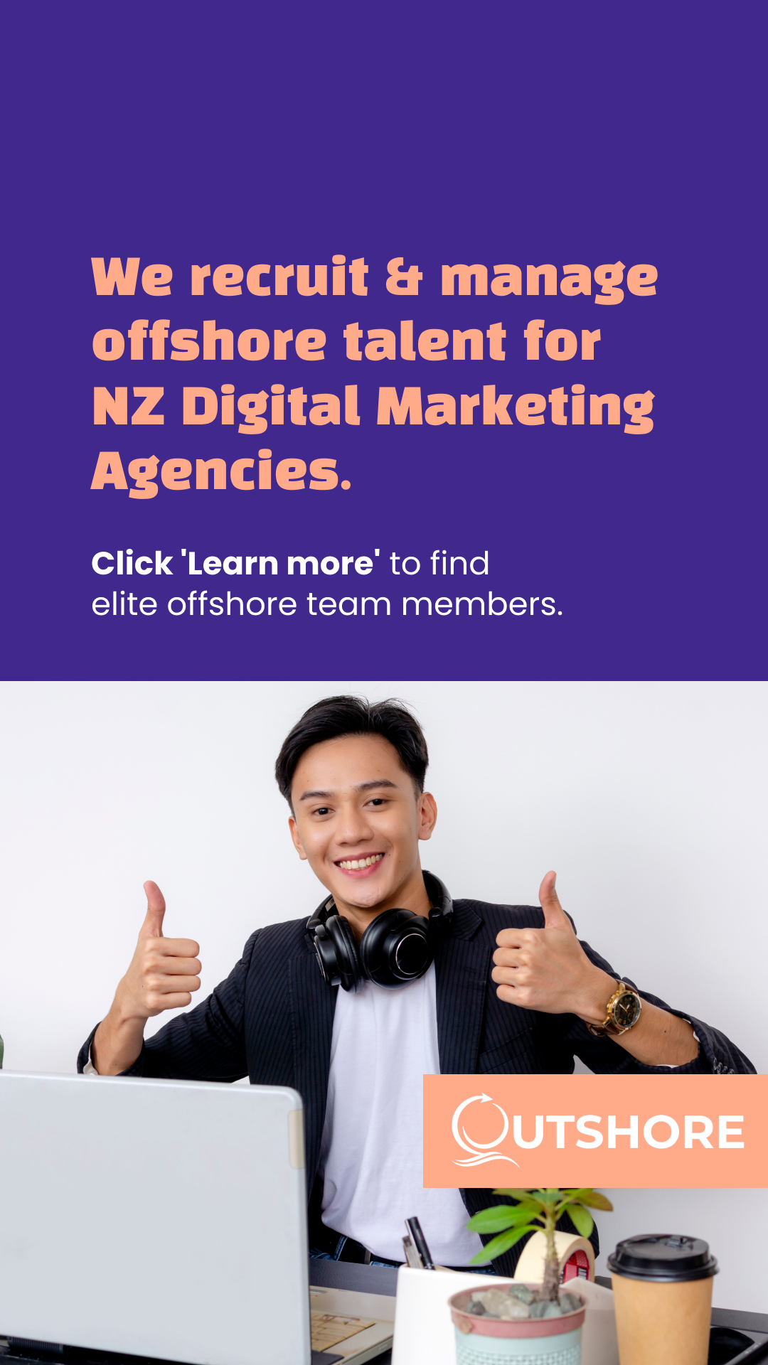 Outshore Facebook ad from May 28, 2025