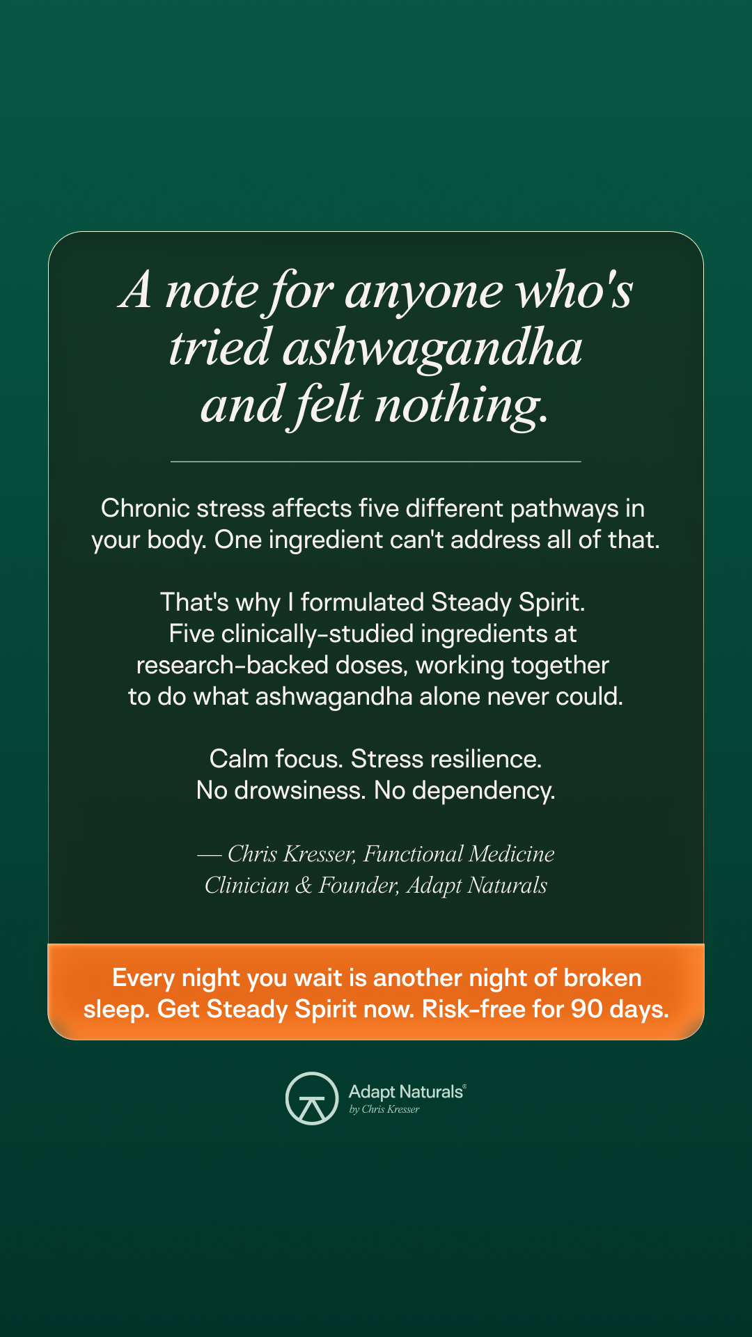 Chris Kresser Facebook ad