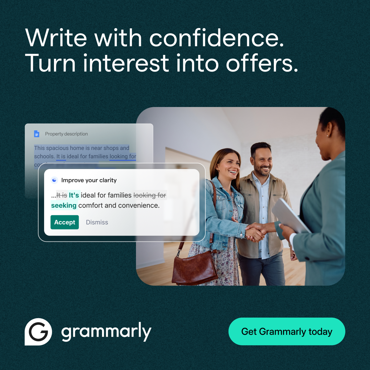 Grammarly Facebook ad