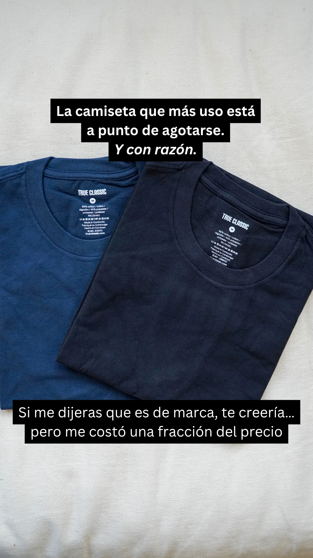 True Classic Facebook ad