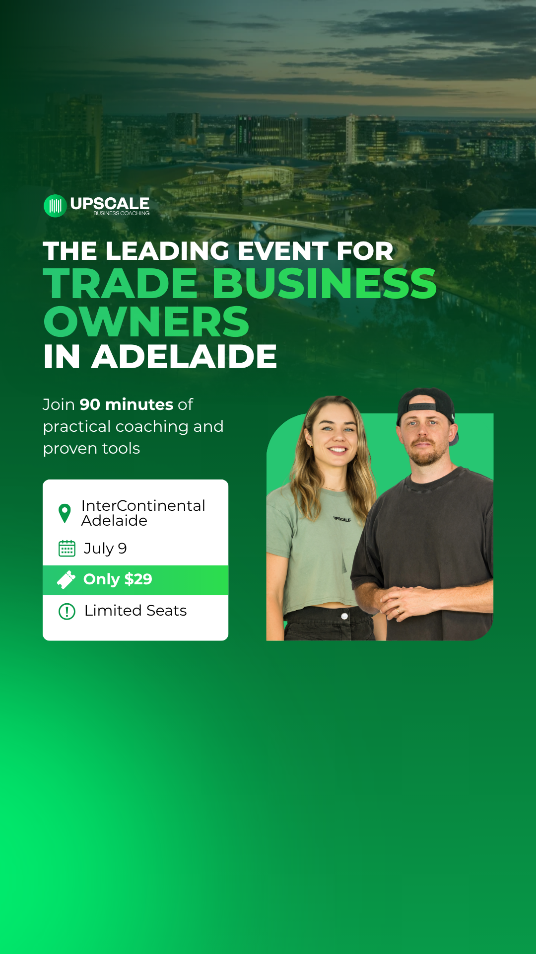 UpScale Tradie Business Coaching Facebook ad