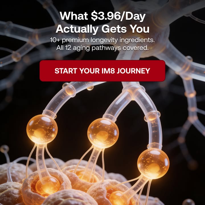 IM8 Global Facebook ad: Longevity Starts at the Cellular Level