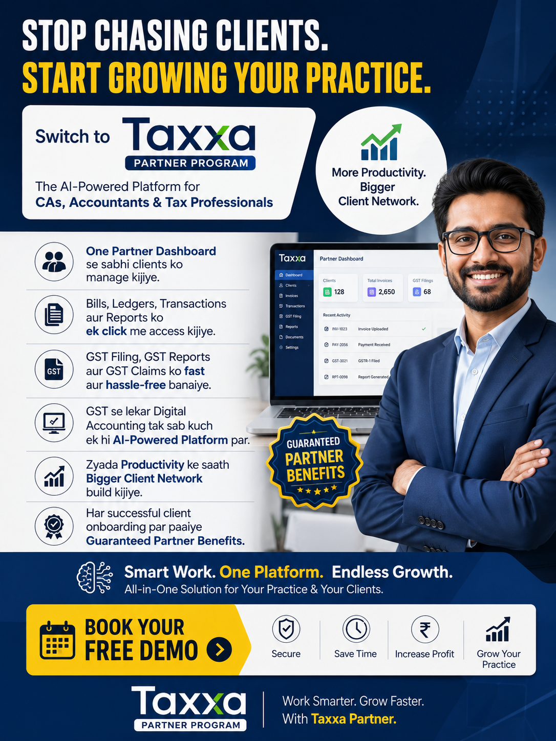 Taxxa Facebook ad: Book Your Free Demo Now
