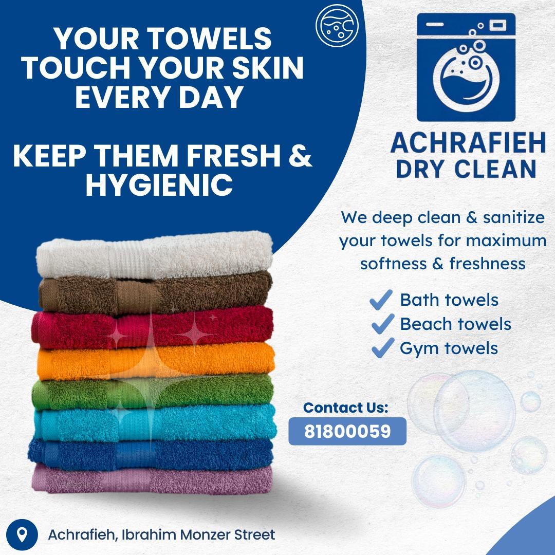 achrafieh.dry.clean Facebook ad: Fresh, soft, and perfectly clean.