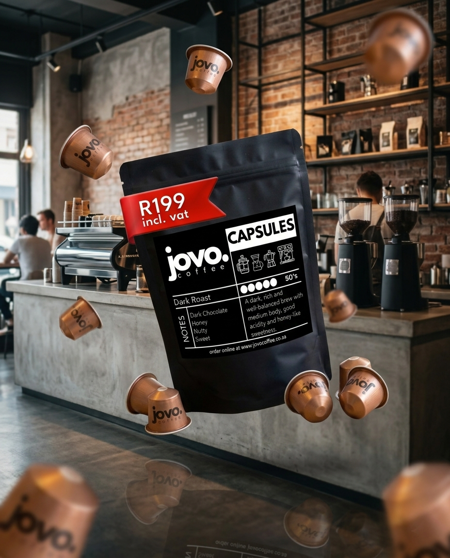 Jovo Coffee Facebook ad: JOVO Coffee From R199.