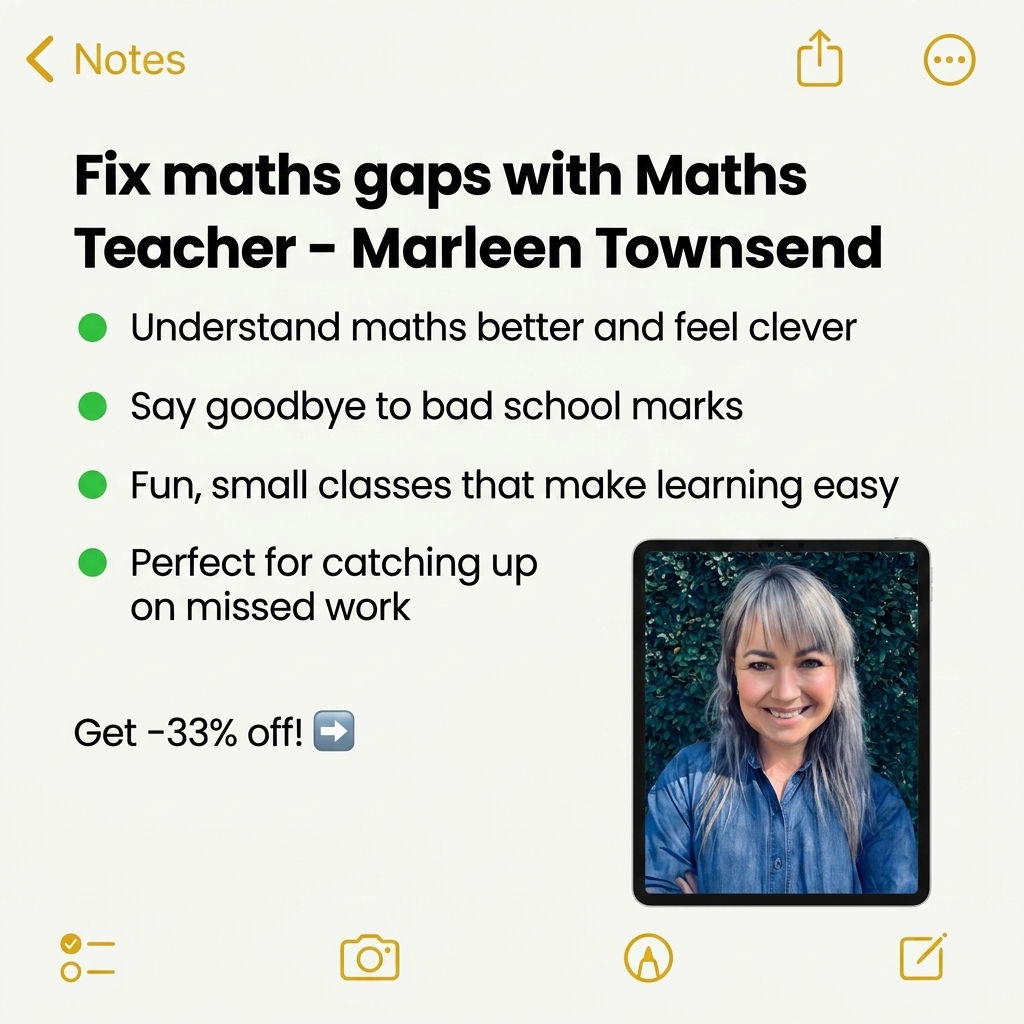 Maths Teacher - Marleen Townsend Facebook ad