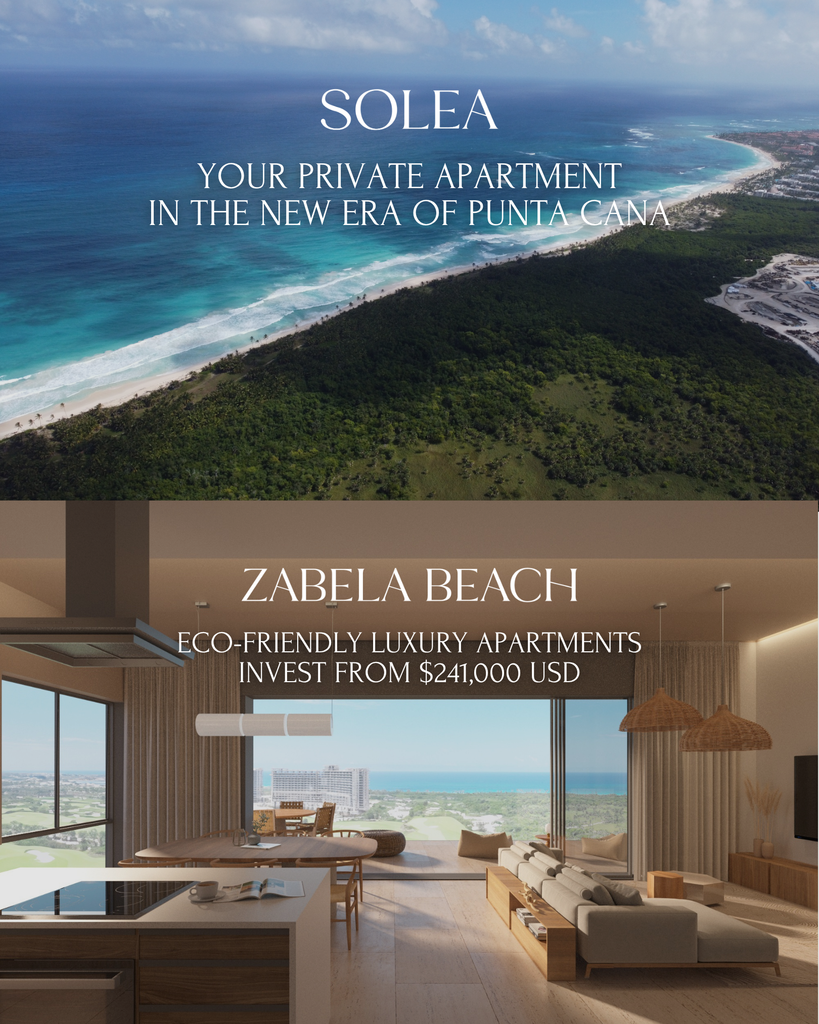 Solea at Zabela Beach Facebook ad: Preventa desde $241K USD