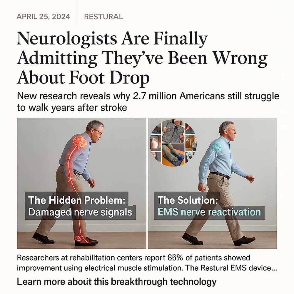 ResturalPage Facebook ad: The root cause of foot drop Revealed