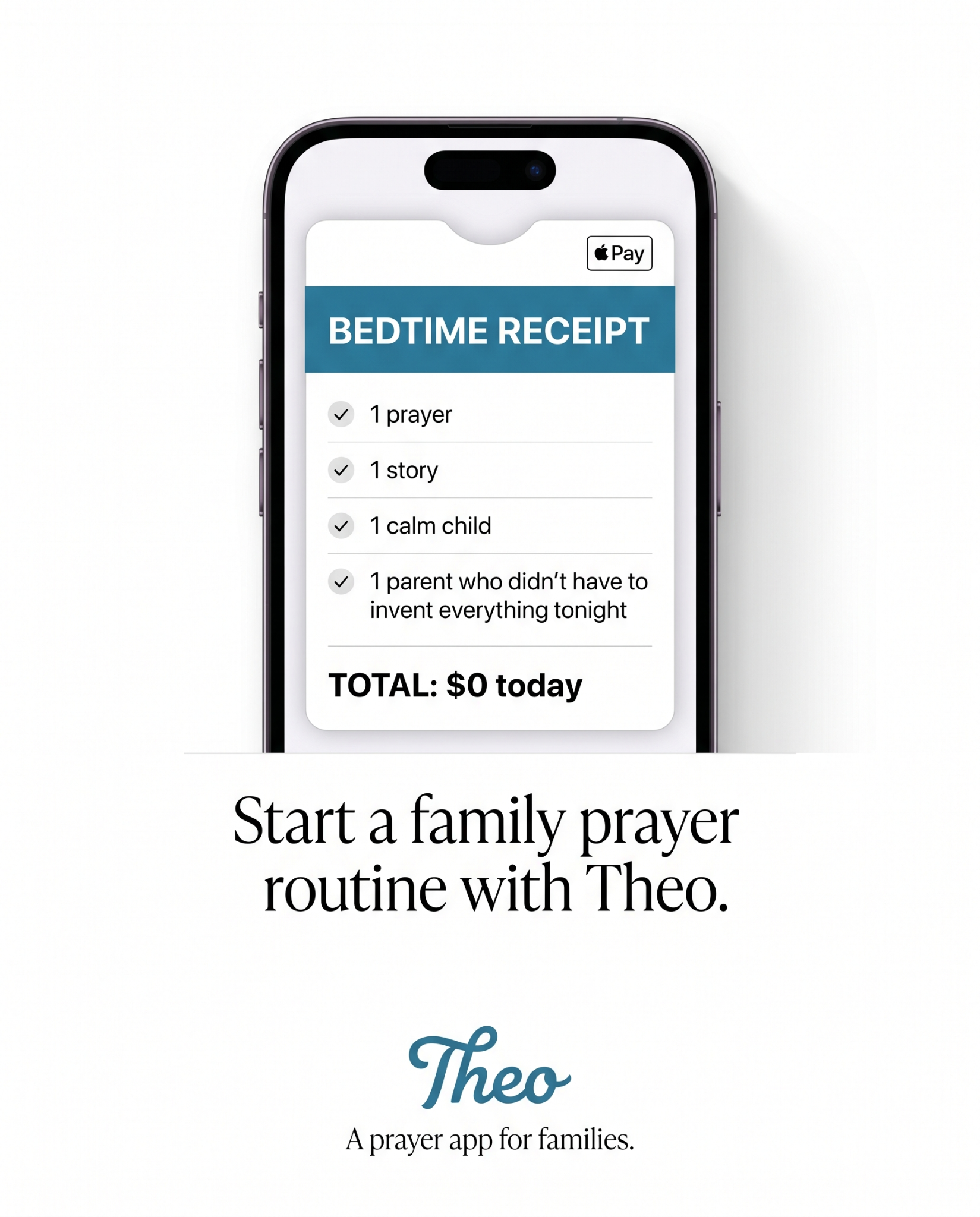 Theo: Prayer & Meditation Facebook ad