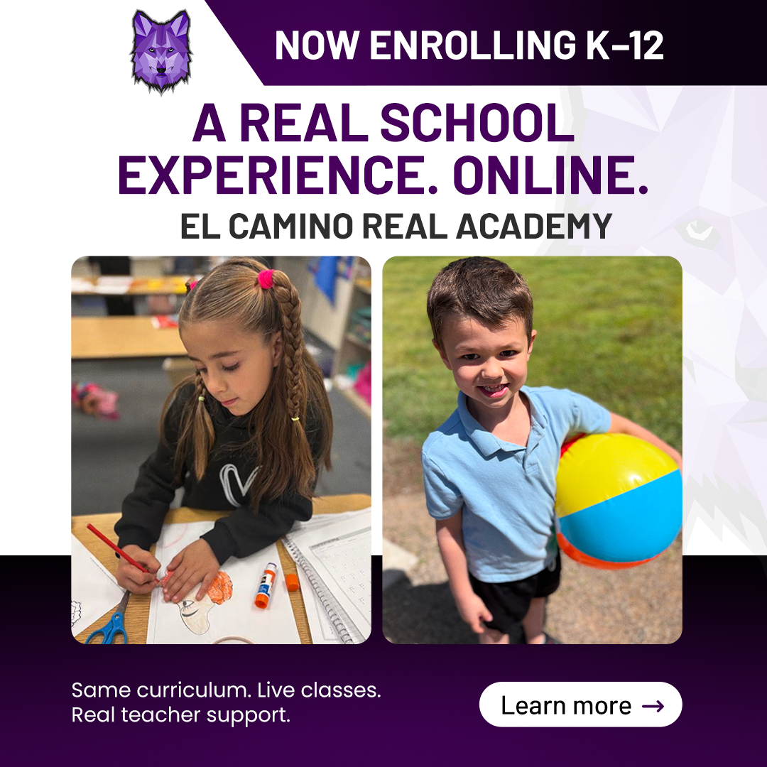 El Camino Real Academy Facebook ad: Enroll Today, Tuition Free