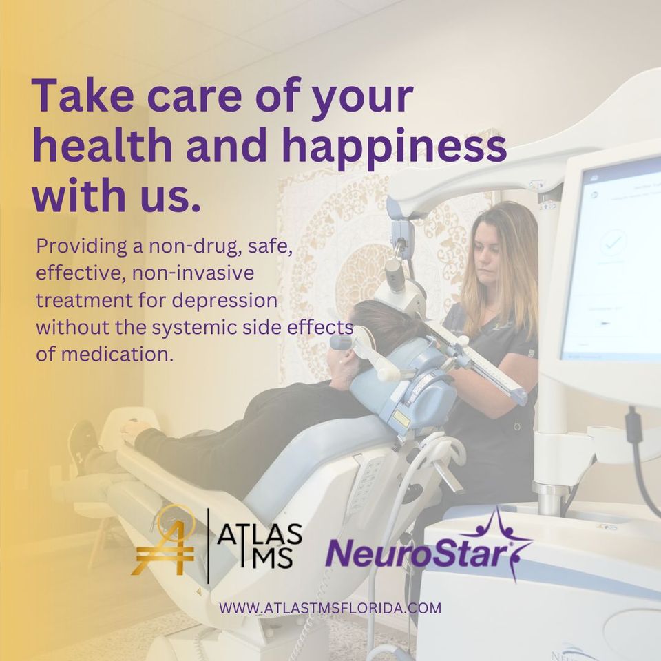 Atlas TMS, Llc Facebook ad: Atlas TMS Therapy Palm Beach County Florida
