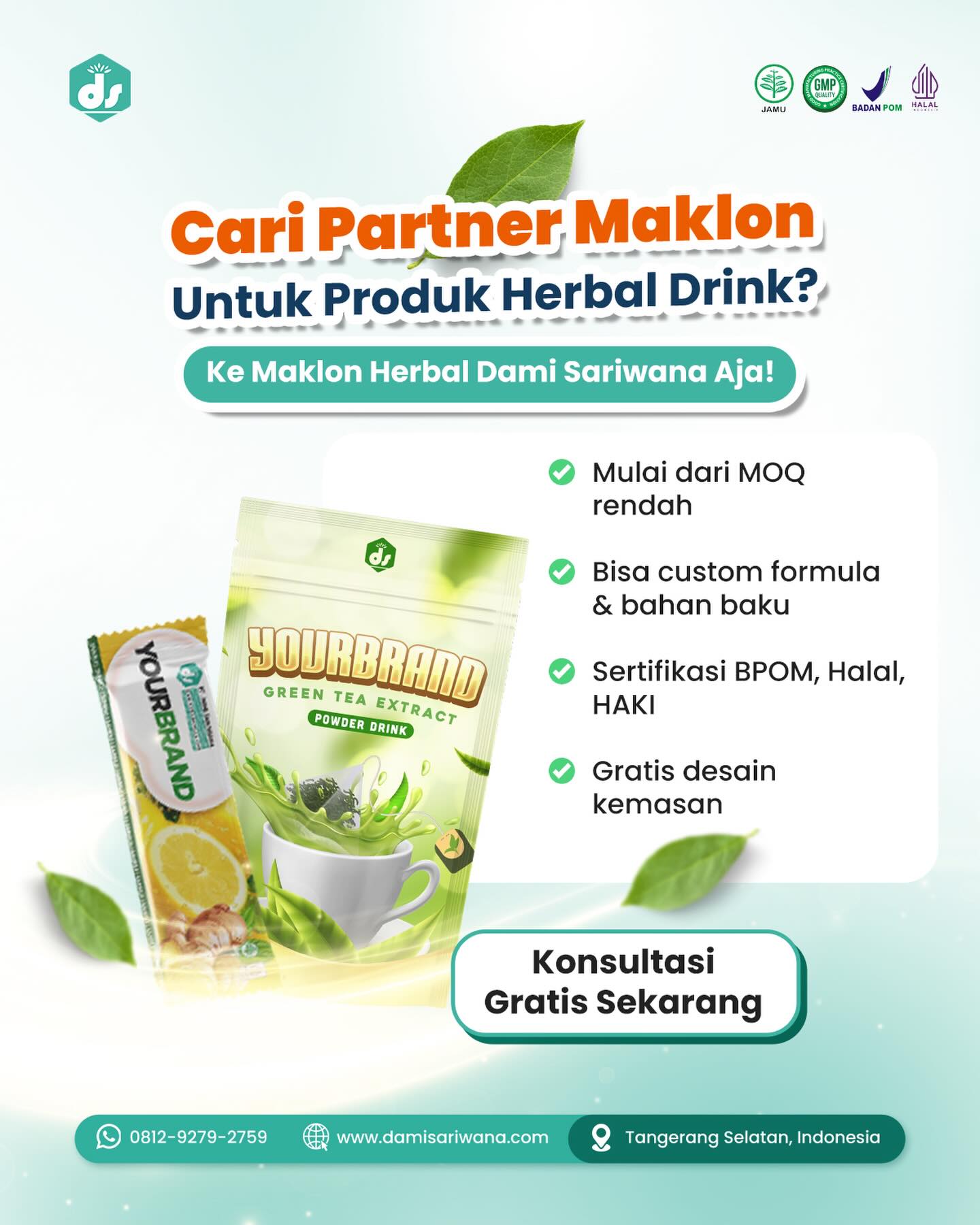 Maklon Herbal PT Dami Sariwana Facebook ad