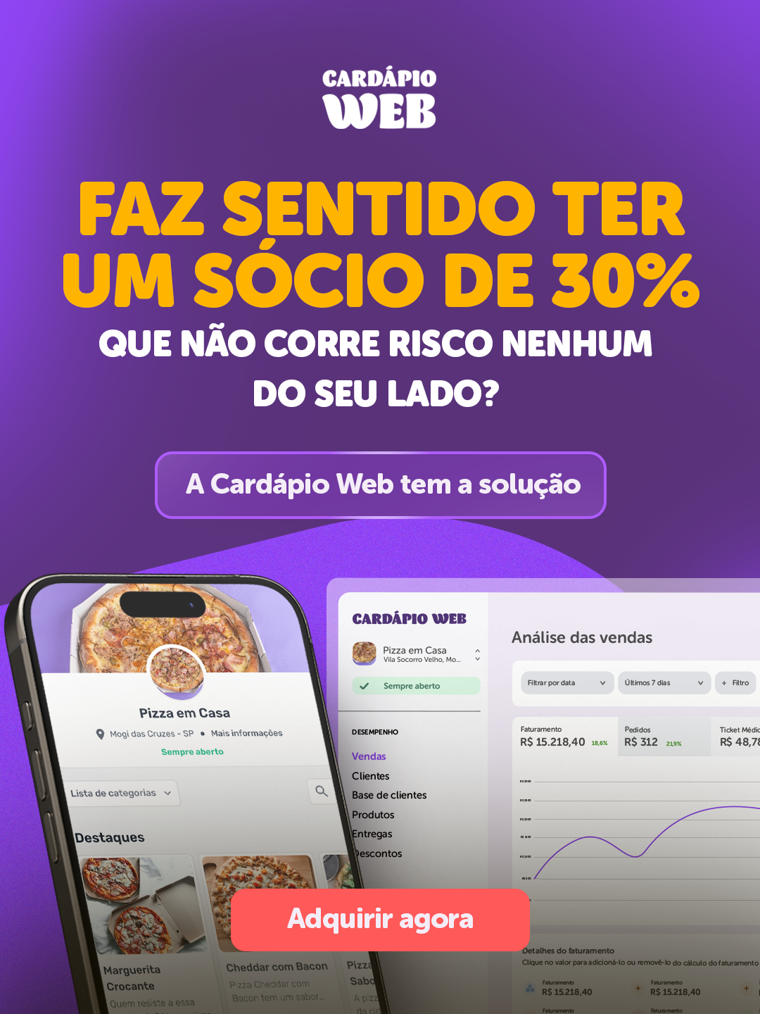 Cardápio Web Facebook ad