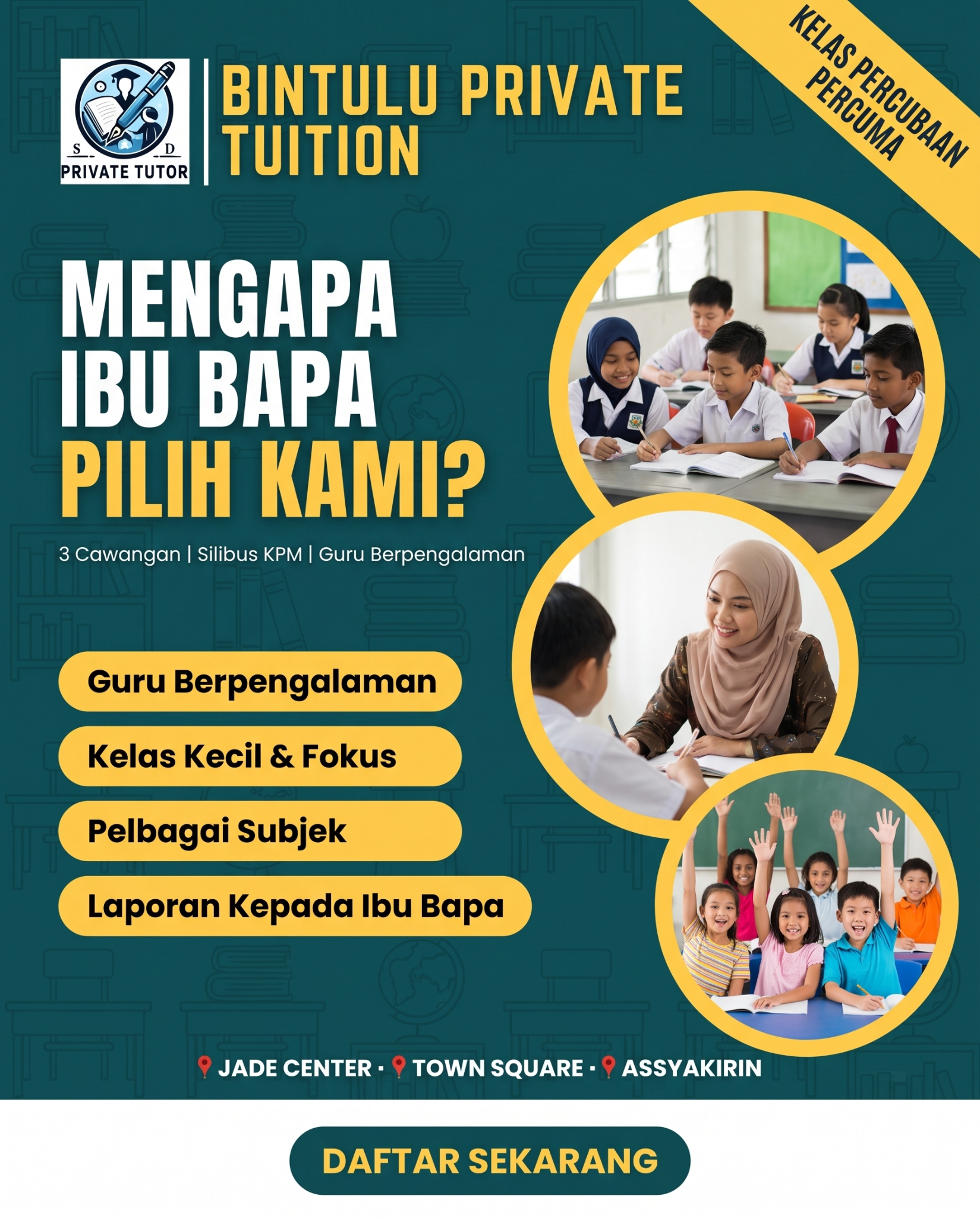 SD Plus Tuition Centre Facebook ad: Kenapa Ibu Bapa Pilih Kami