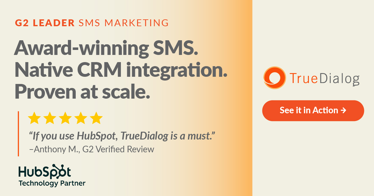 TrueDialog Facebook ad: Be the agency that brought your client SMS. TrueDialog +…