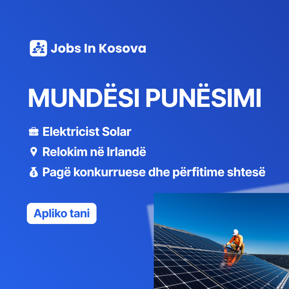 Jobs In Kosova Facebook ad: Elektricist Solar