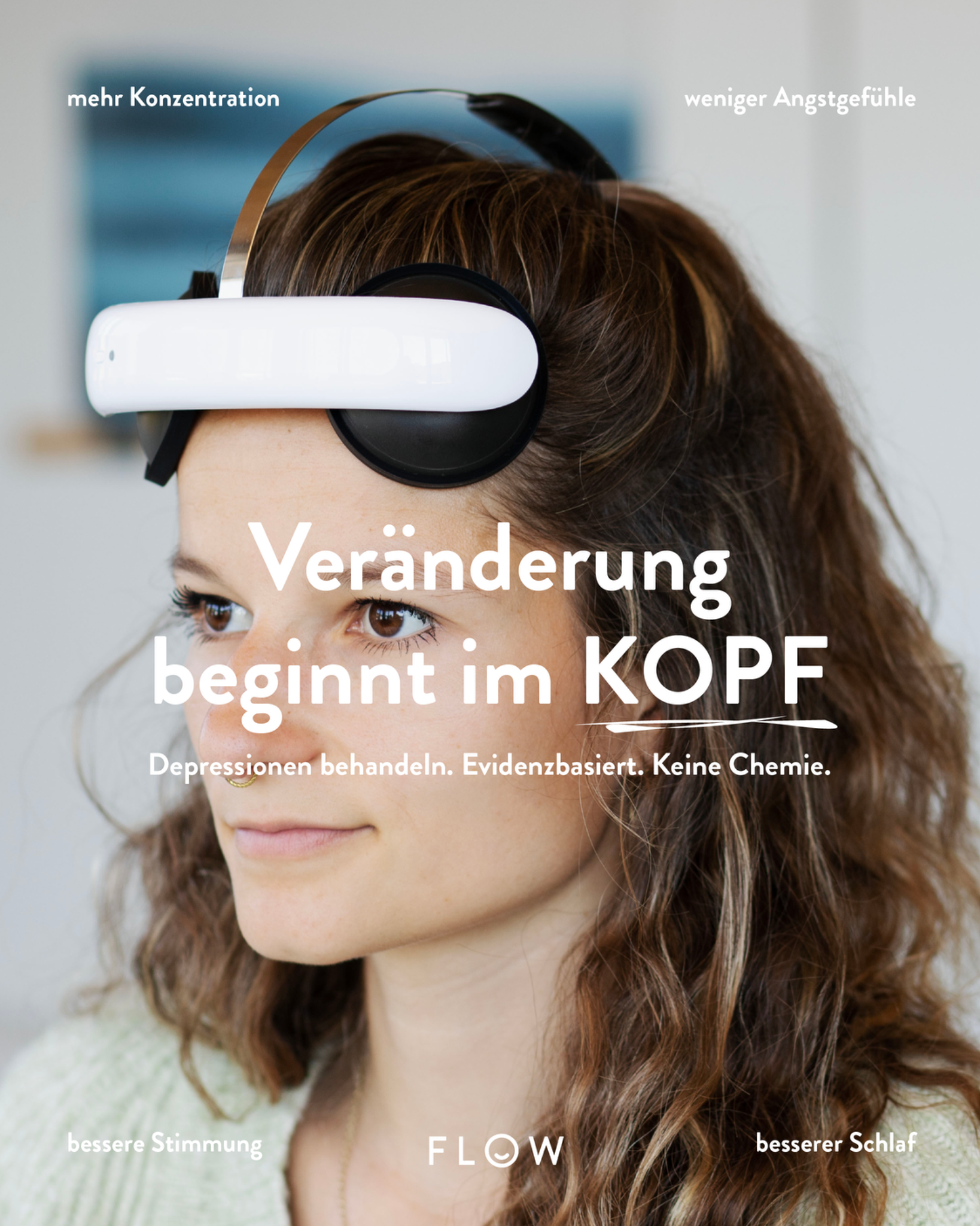 Flow Neuroscience Switzerland Facebook ad: tDCS Depression Treatment | Non-invasive, Medical…