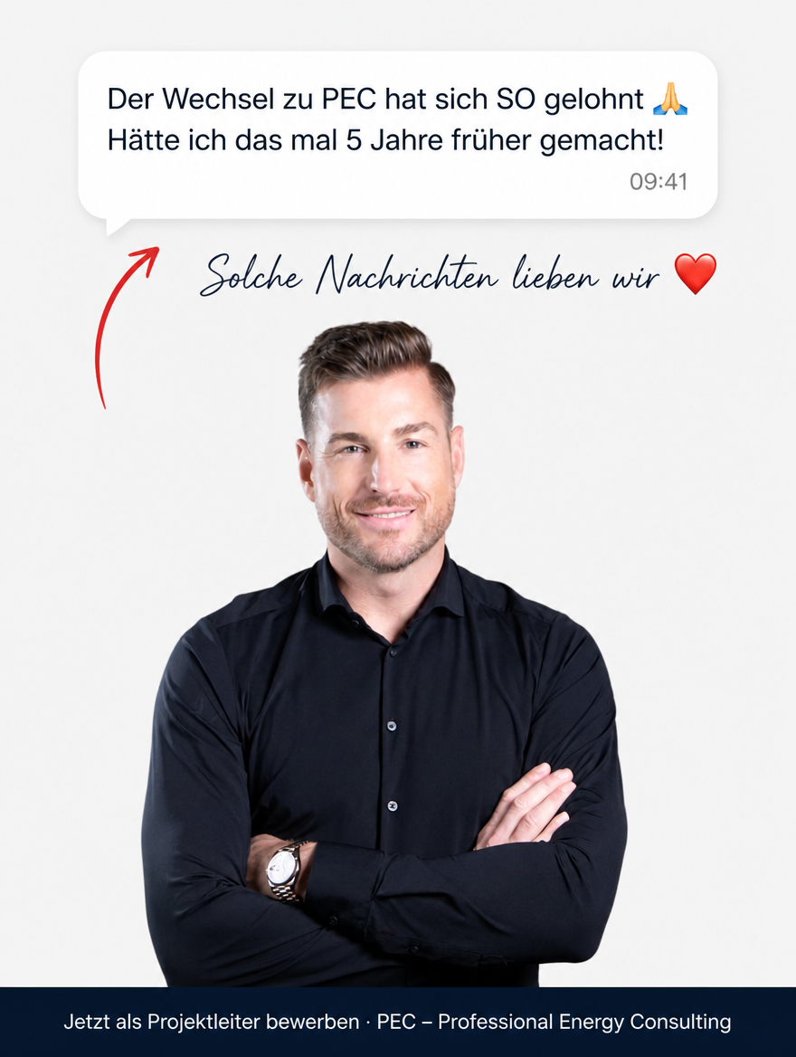 PEC - Professional Energy Consulting Facebook ad: Projektleiter (m/w/d), Jetzt bei PEC in München starten