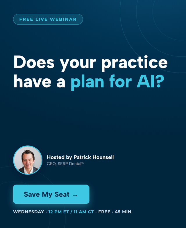 SERP Dental Facebook ad: Get Your Practice Showing Up In AI (Free Training)