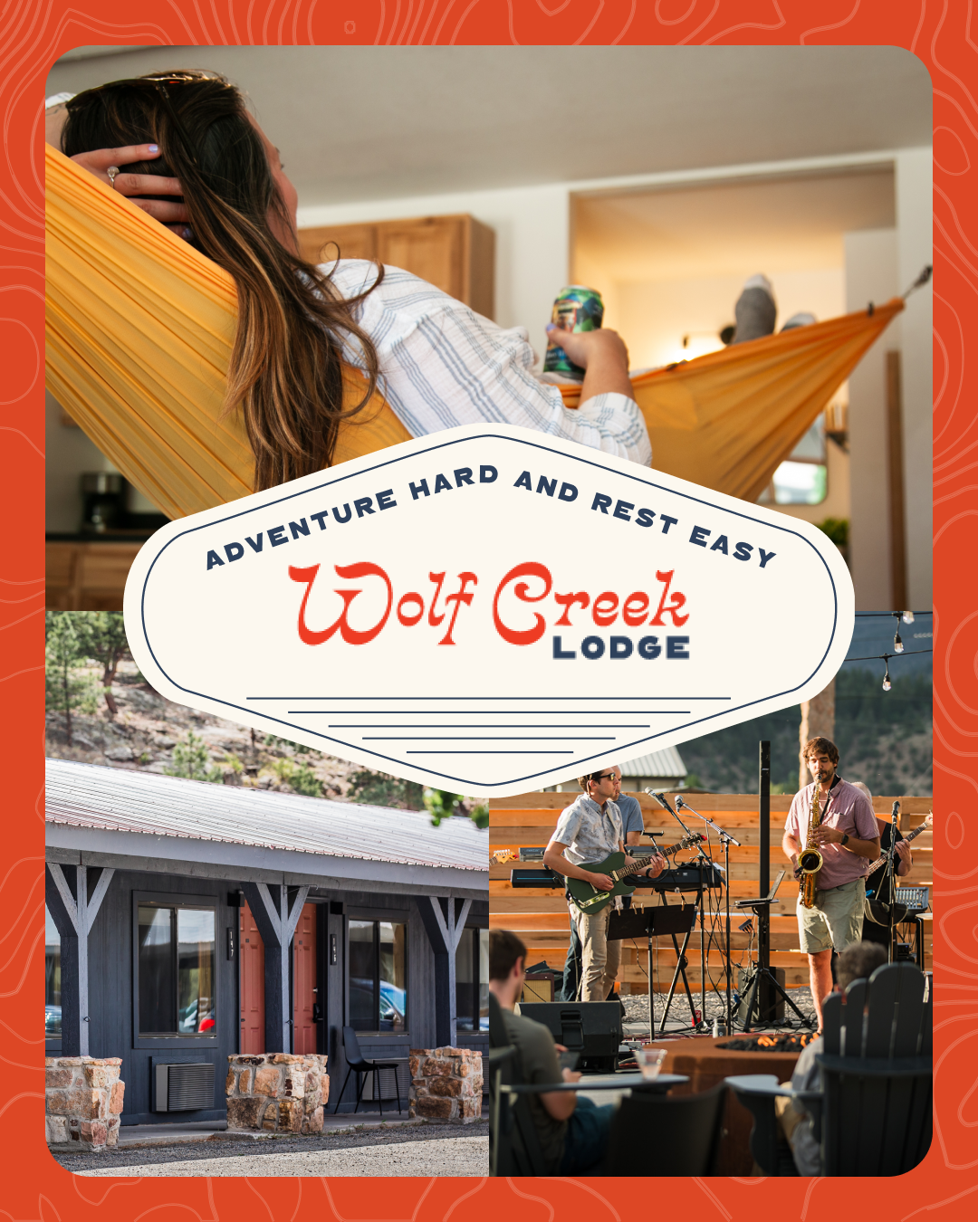 Wolf Creek Lodge Facebook ad: Colorado's Basecamp for Adventure