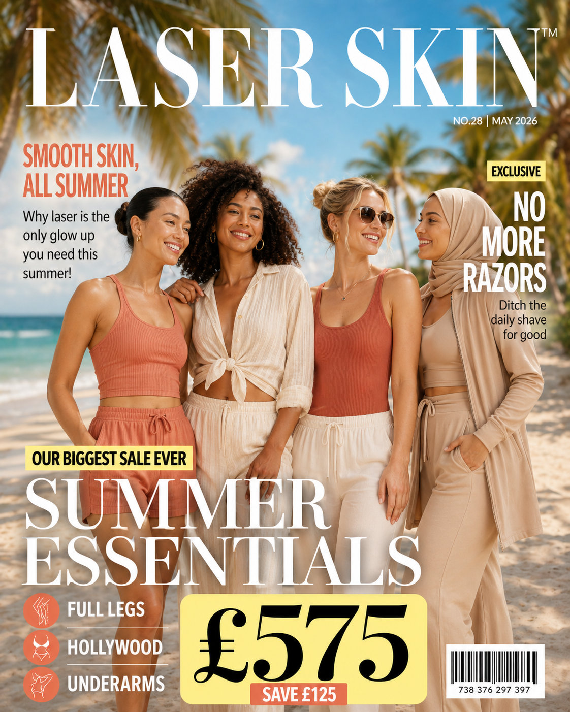 Laser-Skin Facebook ad: Your Last Summer of Shaving Starts Now