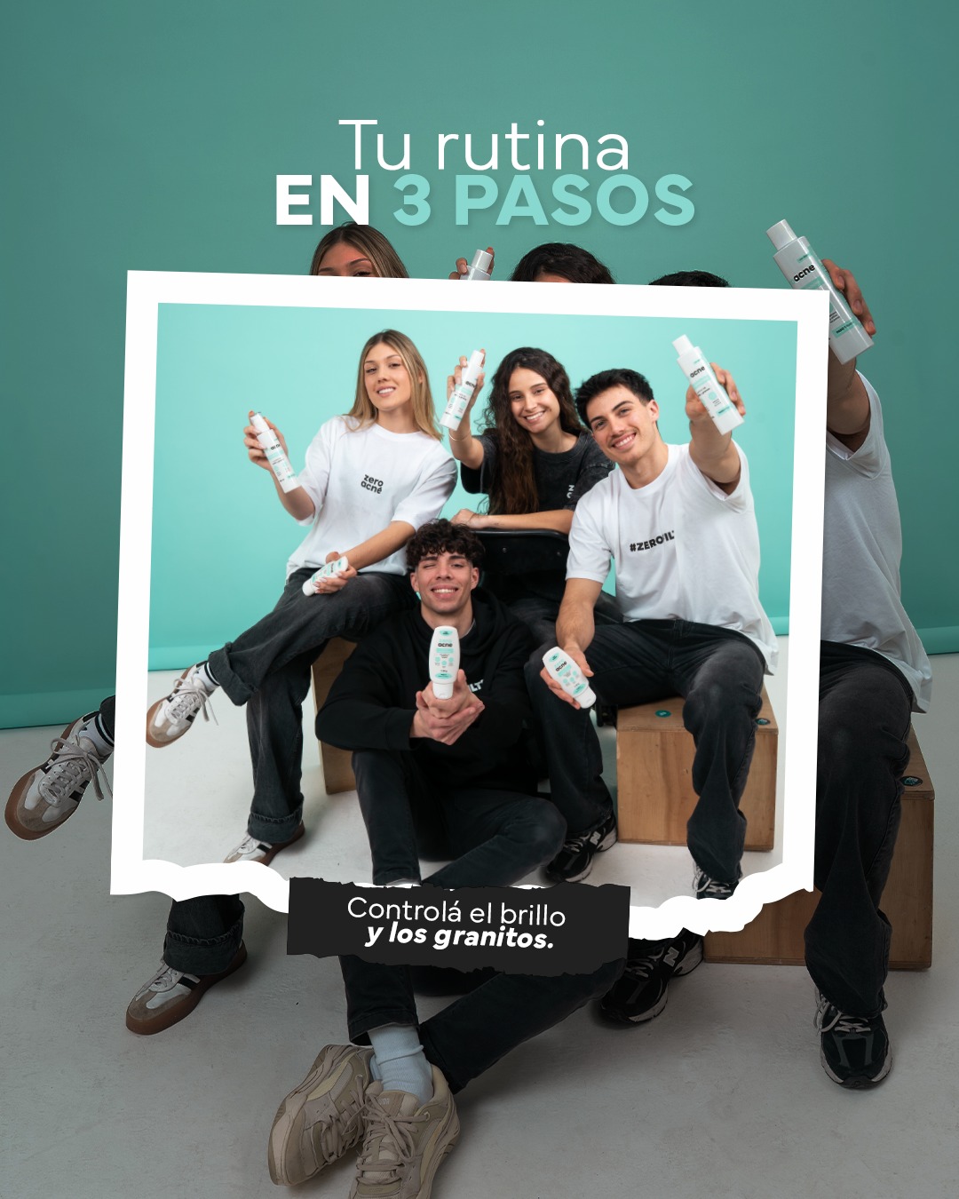 Zero Acné Uruguay Facebook ad: Granitos, brillo o piel grasa: te entendemos.