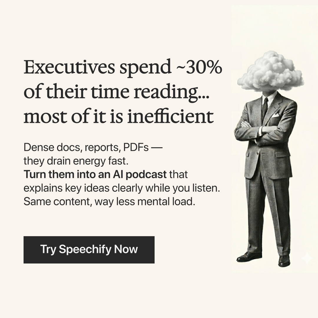 Speechify Facebook ad