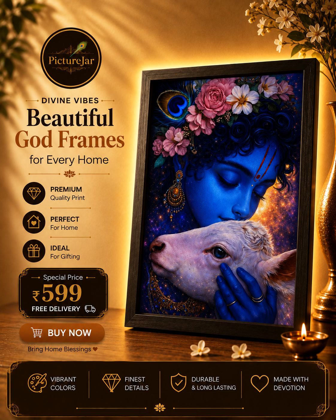 Picturejar.gifts Facebook ad: Premium Devotional Wall Art