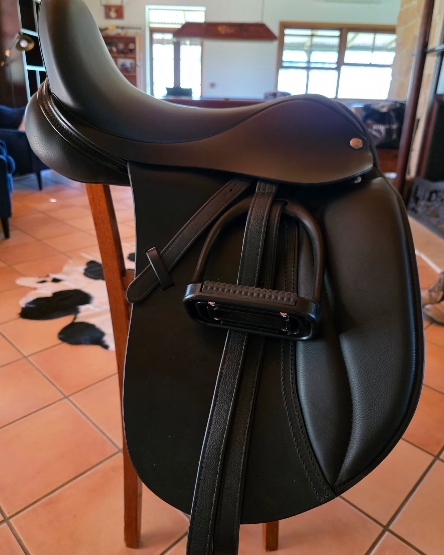 Sarah Allen Facebook ad: Near-New DLF Patriot Dressage Saddle