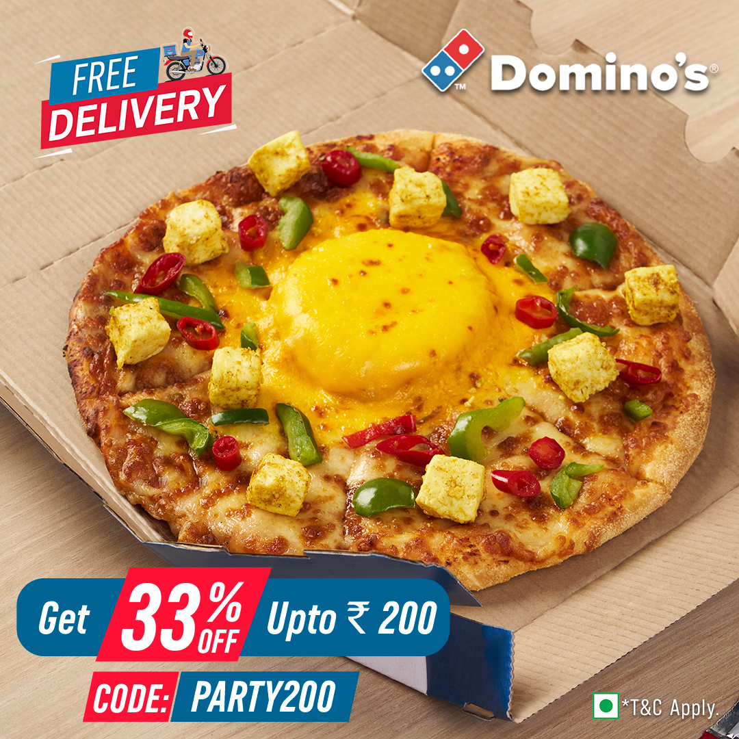 Domino's Pizza India Facebook ad: Upto ₹200 OFF on Cheese Volcano