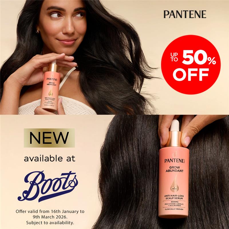 Pantene UK & Ireland Facebook ad from Jan 16, 2026