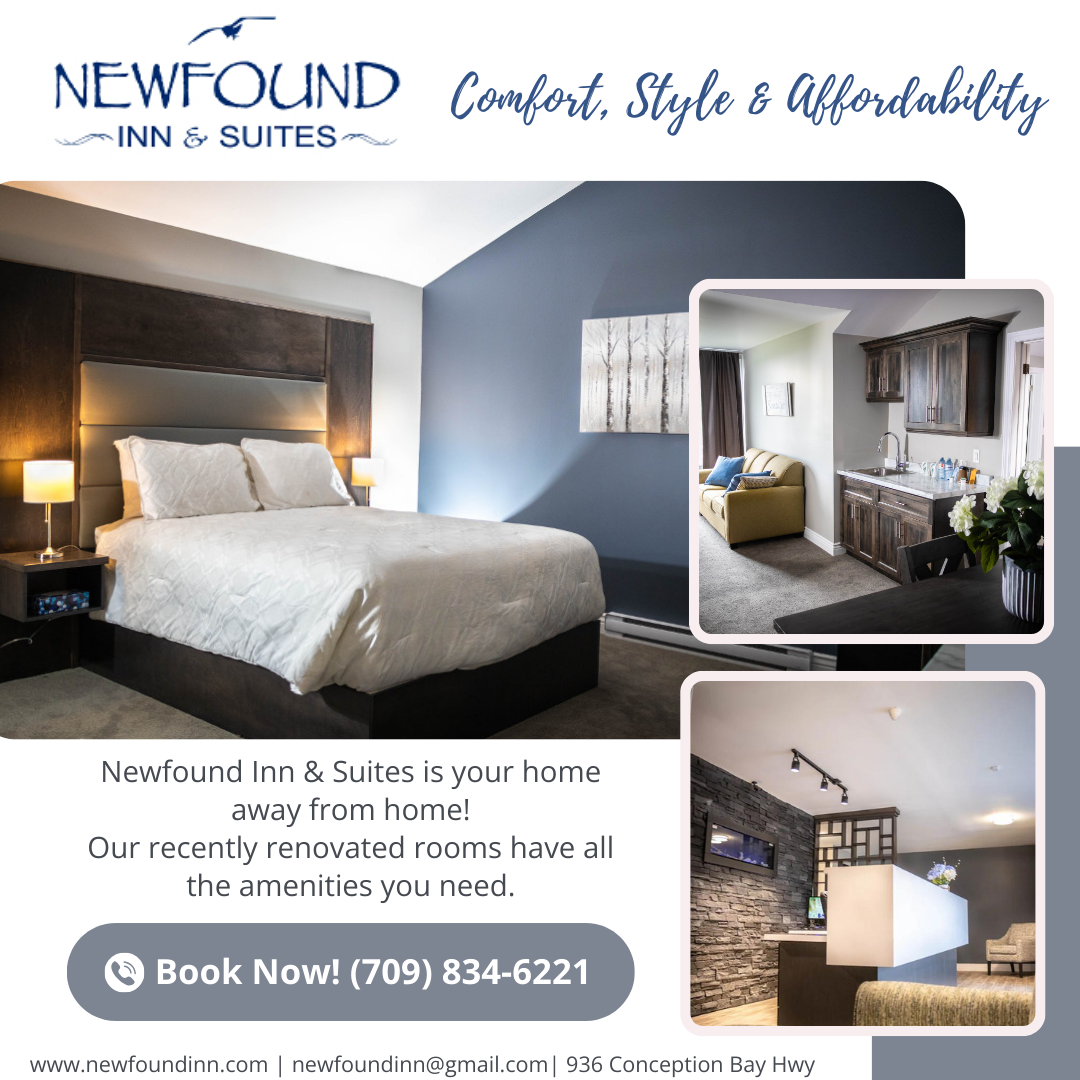 Newfound Inn & Suites - Kelligrews - CBS, Newfoundland Facebook ad from May 21, 2024
